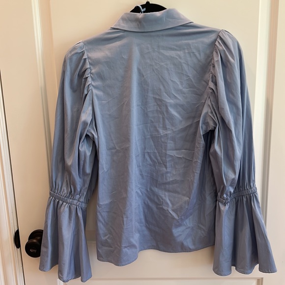 NWT AS by DF size XS Puff Sleeve Button Down - Picture 2 of 4